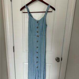 Japna Blue Sleeveless Spaghetti Strap Sundress